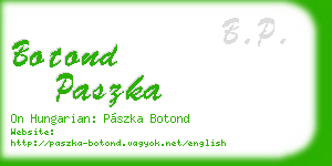 botond paszka business card