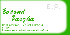 botond paszka business card